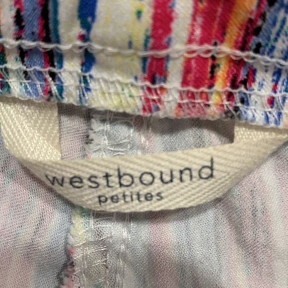 Westbound Petites sz2 multi colored stripe pants - Picture 8 of 9